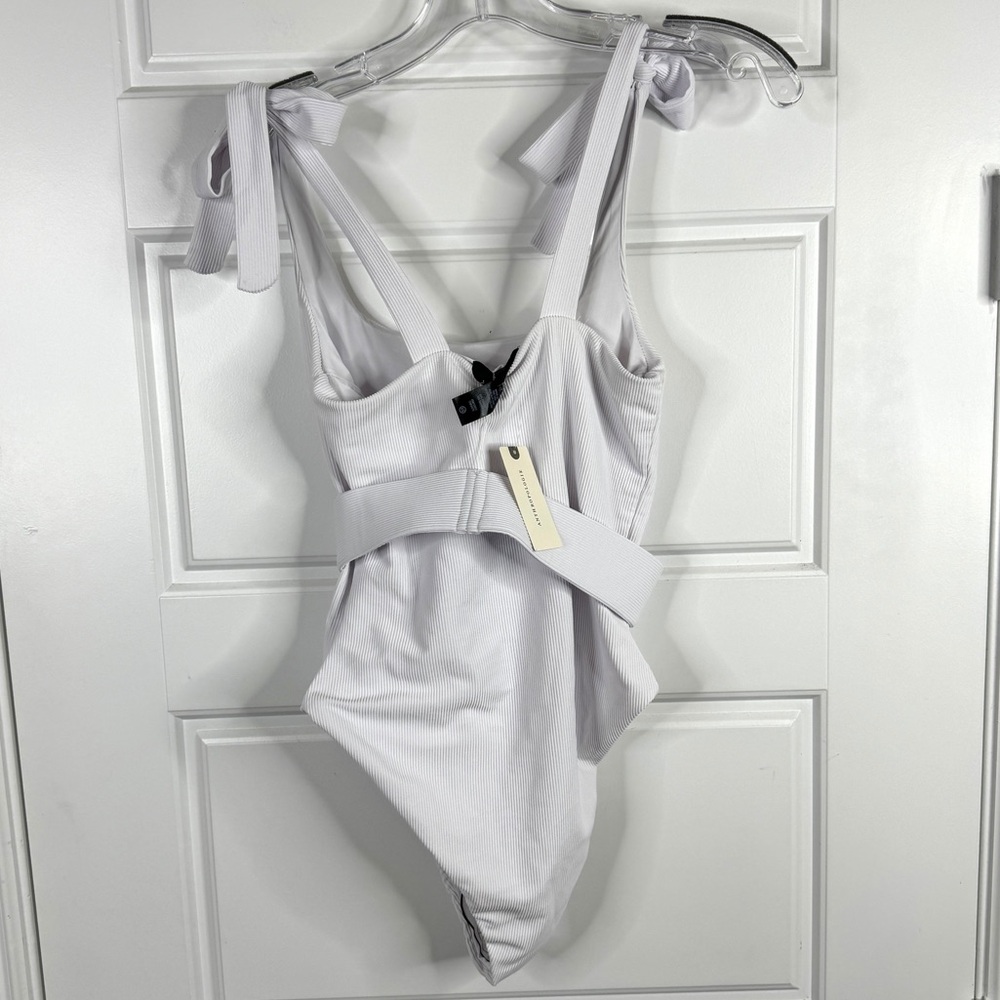 BEACH RIOT Anthropologie Sydney NEW One Piece Belted Swimsuit Size XS White - Picture 8 of 12